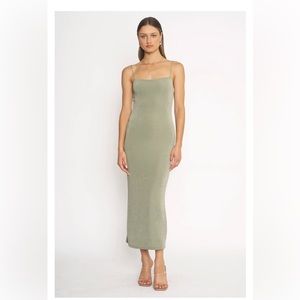 4SI3NNA KIMBERLAY DRESS - GREEN MAXI DRESS FOR SUMMER